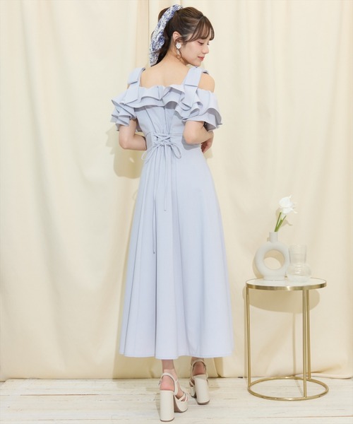 WILLSELECTION(ウィルセレクション)の「ショルダーリボンラッフルワンピース(ワンピース・レディース・レッド/ネイビー/サックスブルー・FREE)」の22枚目の写真