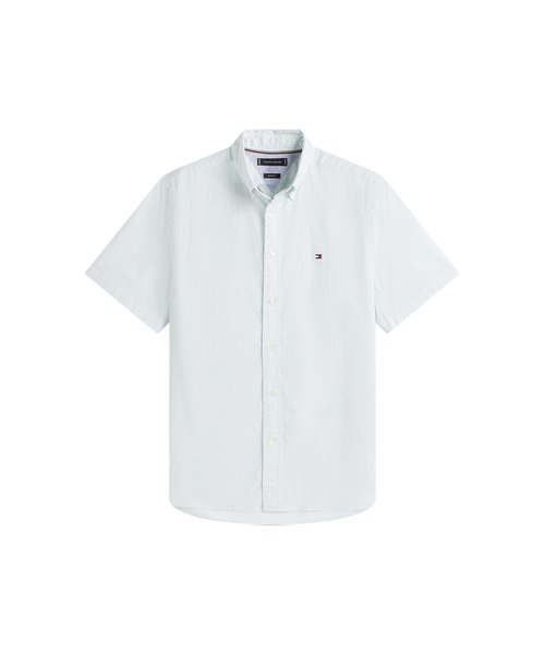 TOMMY HILFIGER(トミーヒルフィガー)の「オックスフォードストライプショートスリーブシャツ(シャツ/ブラウス・メンズ・マルチ/ネイビー/グリーン/グレー・LARGE/MEDIUM/SMALL/X-LARGE)」の8枚目の写真
