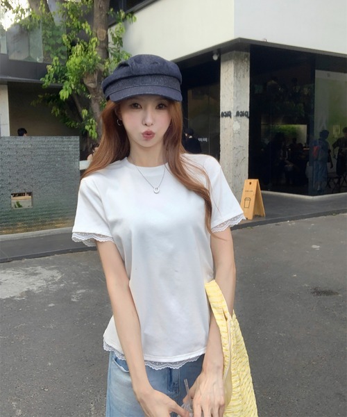 Doula Doula(ドゥーラドゥーラ)の「バックリボンTシャツ(Tシャツ/カットソー・レディース・グレー/ホワイト・S/M/L)」の19枚目の写真