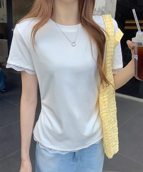 Doula Doula(ドゥーラドゥーラ)の「バックリボンTシャツ(Tシャツ/カットソー・レディース・グレー/ホワイト・S/M/L)」の5枚目の写真