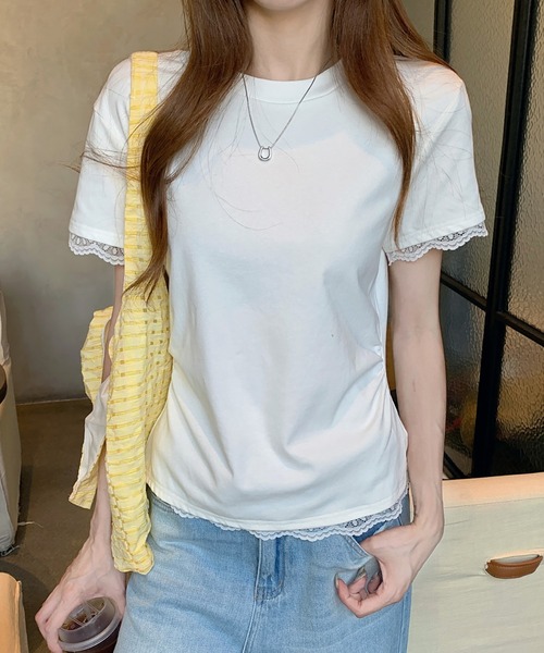 Doula Doula(ドゥーラドゥーラ)の「バックリボンTシャツ(Tシャツ/カットソー・レディース・グレー/ホワイト・S/M/L)」の4枚目の写真