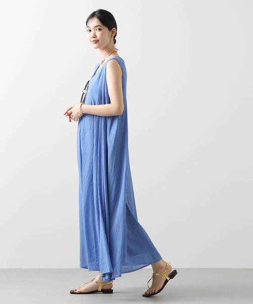 Gready Brilliant(グレディブリリアン)の「麻調シアー両Vネックワンピ(ワンピース・レディース・ブルー/ブラック・38)」の17枚目の写真