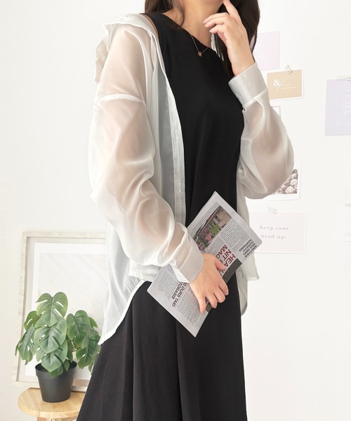 Amulet(アミュレット)の「ふんわり揺れる上品シルエット バックデザインノースリーブワンピース(ワンピース・レディース・ブラック/アイボリー・S/M/XL/L)」の16枚目の写真
