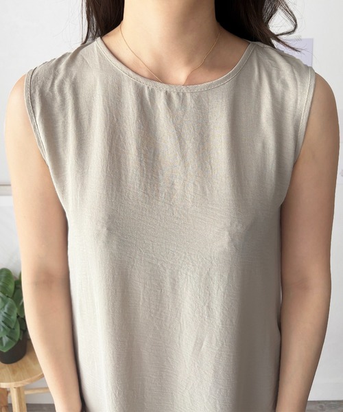 Amulet(アミュレット)の「ふんわり揺れる上品シルエット バックデザインノースリーブワンピース(ワンピース・レディース・ブラック/アイボリー・S/M/XL/L)」の22枚目の写真
