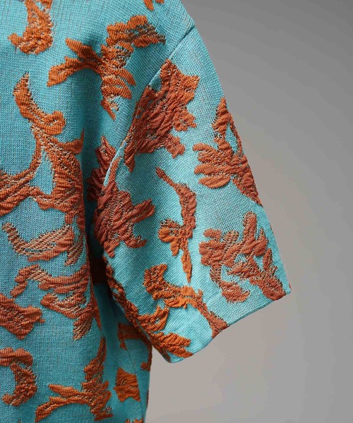 UNISEX》Prime-Over Flower blister Short Sleeve Crew Neck Knit T