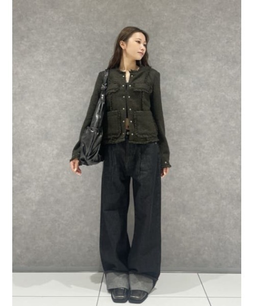 COMPACT TWEED ジャケット（ノーカラージャケット）｜LAGUA GEM