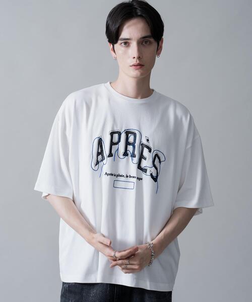 BROWNY(ブラウニー)の「BROWNY/オフステッチグラフィックT(Tシャツ/カットソー・メンズ・ブラック/ホワイト・LARGE/MEDIUM)」の2枚目の写真
