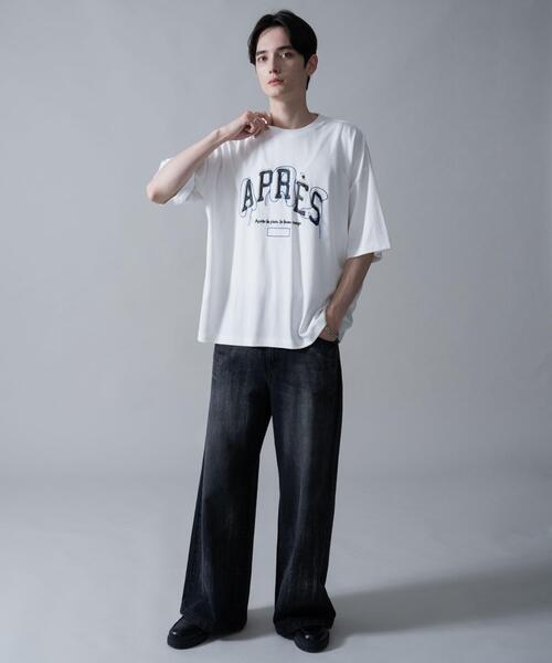 BROWNY(ブラウニー)の「BROWNY/オフステッチグラフィックT(Tシャツ/カットソー・メンズ・ブラック/ホワイト・LARGE/MEDIUM)」の3枚目の写真