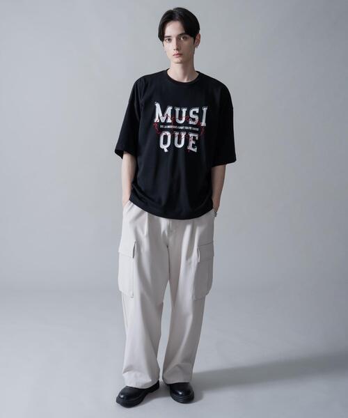 BROWNY(ブラウニー)の「BROWNY/オフステッチグラフィックT(Tシャツ/カットソー・メンズ・ブラック/ホワイト・LARGE/MEDIUM)」の4枚目の写真