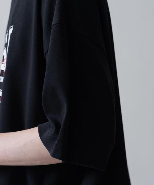 BROWNY(ブラウニー)の「BROWNY/オフステッチグラフィックT(Tシャツ/カットソー・メンズ・ブラック/ホワイト・LARGE/MEDIUM)」の6枚目の写真