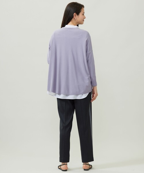 自由区(ジユウク)の「ウールライクストレッチテーパード パンツ(その他パンツ・レディース・ネイビー系/ベージュ系・48/46/44)」の9枚目の写真
