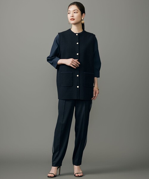 自由区(ジユウク)の「ウールライクストレッチテーパード パンツ(その他パンツ・レディース・ネイビー系/ベージュ系・48/46/44)」の12枚目の写真