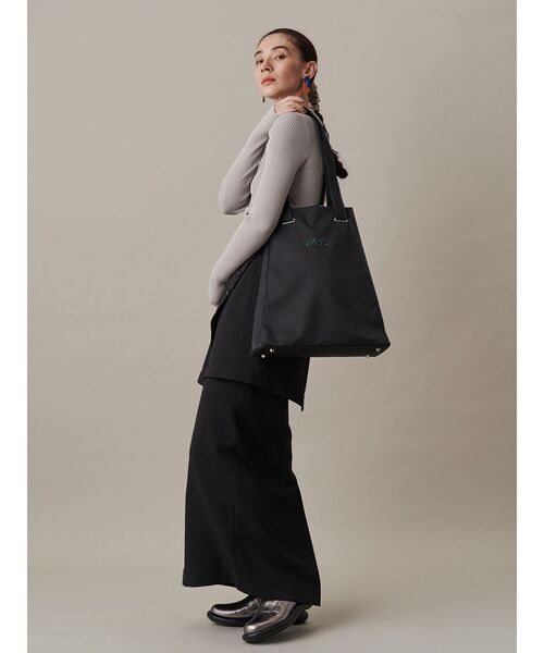 プリーツカラフルプリーツトートバッグ　ノーブランド❌️ POINT COLOR PLEATS TOTE / ポイントカラープリーツトート
