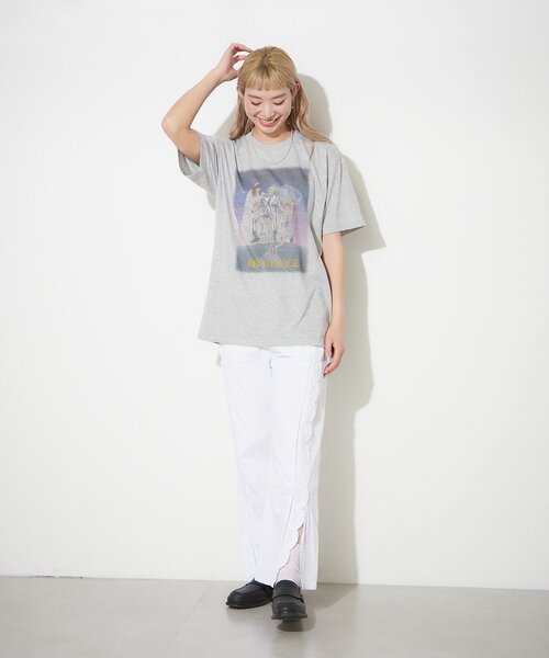 BIRTHDAY BAR（バースデイバー）の「【ビートルジュース】コットンＴシャツ　 ポスター（Tシャツ/カットソー・レディース・グレー・0）」の4枚目の写真