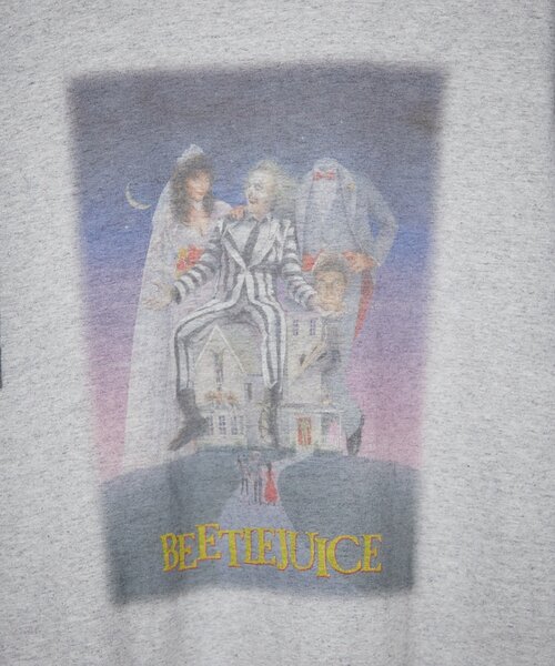 BIRTHDAY BAR（バースデイバー）の「【ビートルジュース】コットンＴシャツ　 ポスター（Tシャツ/カットソー・レディース・グレー・0）」の7枚目の写真