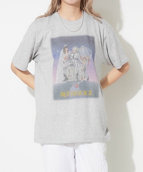 BIRTHDAY BAR（バースデイバー）の「【ビートルジュース】コットンＴシャツ　 ポスター（Tシャツ/カットソー・レディース・グレー・0）」の11枚目の写真