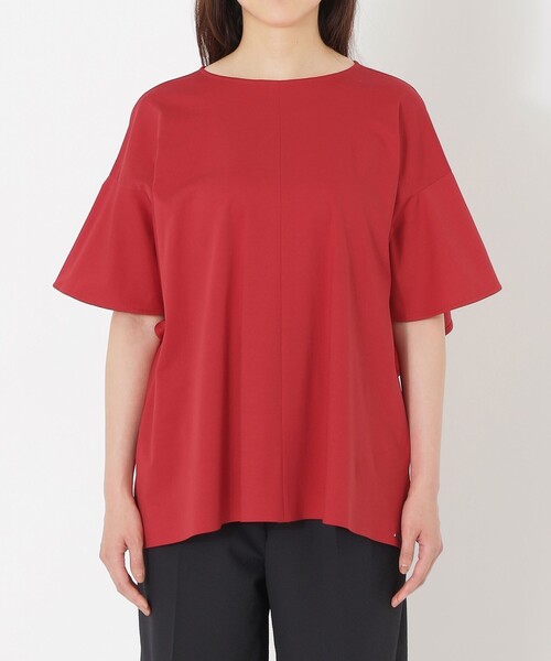 S.ESSENTIALS(エスエッセンシャルズ)の「【DRESOPHY】フレアスリーブカットソー(Tシャツ/カットソー・レディース・ブラック/レッド系その他/カーキ・38)」の13枚目の写真