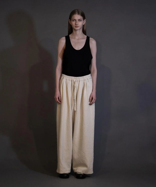 my beautiful landlet(マイビューティフルランドレット)の「【my beautiful landlet】SOFT DENIM PANTS(デニムパンツ・メンズ・ブラック/インディゴブルー/キナリ・1/2/0)」の4枚目の写真