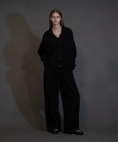 my beautiful landlet(マイビューティフルランドレット)の「【my beautiful landlet】SOFT DENIM PANTS(デニムパンツ・メンズ・ブラック/インディゴブルー/キナリ・1/2/0)」の8枚目の写真