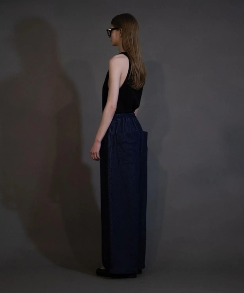 my beautiful landlet(マイビューティフルランドレット)の「【my beautiful landlet】SOFT DENIM PANTS(デニムパンツ・メンズ・ブラック/インディゴブルー/キナリ・1/2/0)」の11枚目の写真