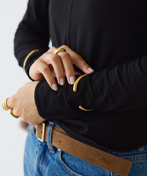 RIVE DROITE（リヴドロワ）の「【R.good（アールドットグッド）】ニュアンスバングル（ブレスレット・レディース・ゴールド/シルバー・FREE）」の2枚目の写真