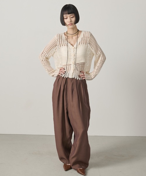 AIC.(エーアイシー)の「フレアスリーブクロシェ編みカーディガン(カーディガン/ボレロ・レディース・キナリ/ブラック・FREE)」の15枚目の写真