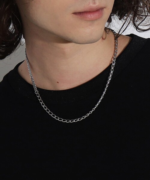 tk.TAKEO KIKUCHI（ティーケータケオキクチ）の「アソートチェーンネックレス（ネックレス・メンズ・シルバー系2/シルバー系/シルバー系1・00）」の15枚目の写真