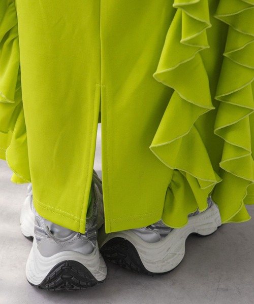 bohmal(ボマール)の「ポンチフリルナロースカート(スカート・レディース・ブラック/ブルー/パープル/ライム/レッド・MEDIUM/LARGE)」の21枚目の写真