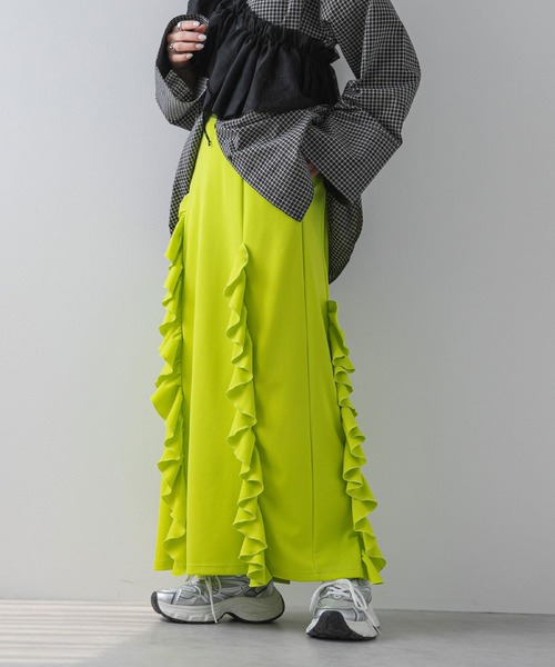 bohmal(ボマール)の「ポンチフリルナロースカート(スカート・レディース・ブラック/ブルー/パープル/ライム/レッド・MEDIUM/LARGE)」の16枚目の写真