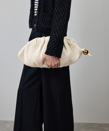 ROPE' | ラムレザーロープ模様クラッチ/ミディアム(クラッチバッグ)