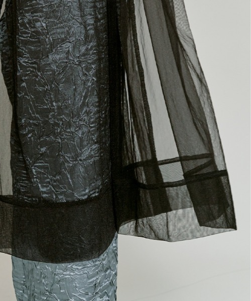 W:Huku(フーク)の「【W:Huku / ブライトシフォン】シアー ロングスカート / Bright Chiffon Long Skirt(スカート・レディース・アイボリー/ブラック・FREE)」の16枚目の写真