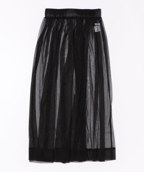 W:Huku(フーク)の「【W:Huku / ブライトシフォン】シアー ロングスカート / Bright Chiffon Long Skirt(スカート・レディース・アイボリー/ブラック・FREE)」の21枚目の写真