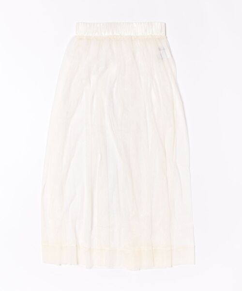W:Huku(フーク)の「【W:Huku / ブライトシフォン】シアー ロングスカート / Bright Chiffon Long Skirt(スカート・レディース・アイボリー/ブラック・FREE)」の22枚目の写真