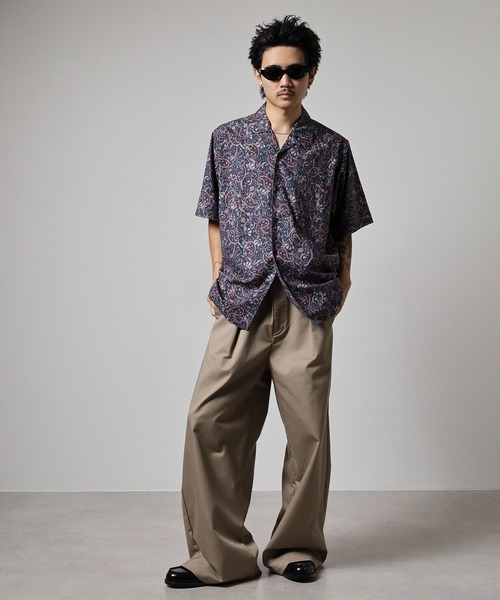 BANKS(バンクス)の「BANKS JOURNAL ALL OVER PAISLEY SS SHIRT オールオーバーペイズリー半袖シャツ(シャツ/ブラウス・メンズ・ネイビー/グレー・L/XL/M)」の7枚目の写真