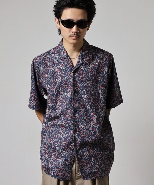 BANKS(バンクス)の「BANKS JOURNAL ALL OVER PAISLEY SS SHIRT オールオーバーペイズリー半袖シャツ(シャツ/ブラウス・メンズ・ネイビー/グレー・L/XL/M)」の6枚目の写真