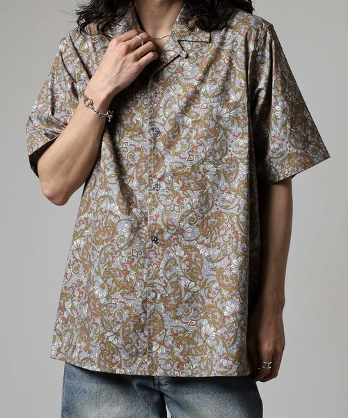 BANKS(バンクス)の「BANKS JOURNAL ALL OVER PAISLEY SS SHIRT オールオーバーペイズリー半袖シャツ(シャツ/ブラウス・メンズ・ネイビー/グレー・L/XL/M)」の10枚目の写真