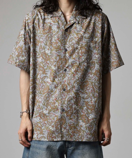 BANKS(バンクス)の「BANKS JOURNAL ALL OVER PAISLEY SS SHIRT オールオーバーペイズリー半袖シャツ(シャツ/ブラウス・メンズ・ネイビー/グレー・L/XL/M)」の13枚目の写真