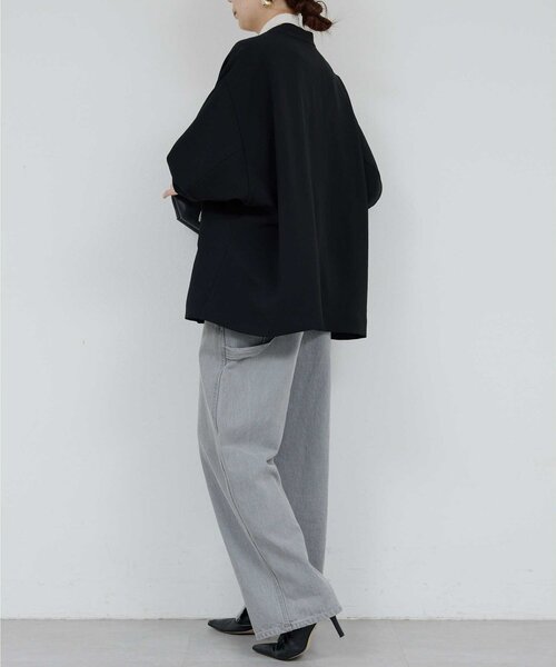 SACHIKOコラボ】ジャージードルマンジャケット（ノーカラージャケット