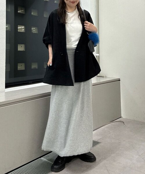 SACHIKOコラボ】ジャージードルマンジャケット（ノーカラージャケット