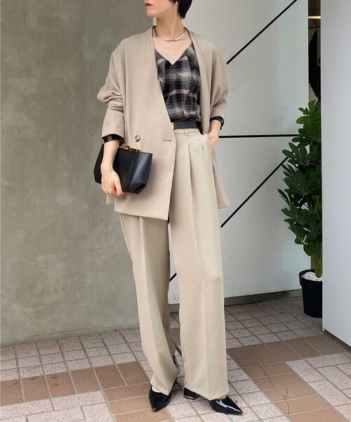 SACHIKOコラボ】ジャージードルマンジャケット（ノーカラージャケット