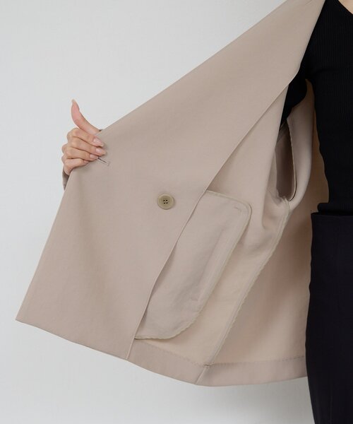 SACHIKOコラボ】ジャージードルマンジャケット（ノーカラージャケット