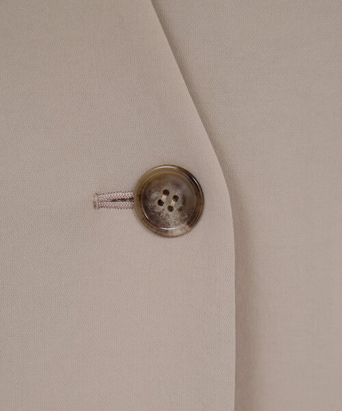 GALLARDAGALANTE（ガリャルダガランテ）の「【web限定予約追加】ジャージードルマンジャケット（ノーカラージャケット・レディース・グレイッシュベージュ/ブラック・FREE）」の3枚目の写真