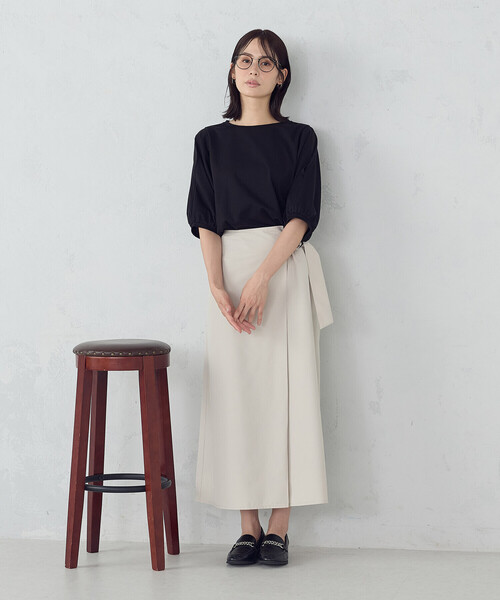 COMME CA ISM(コムサイズム)の「ボリュームスリーブ カットソー(Tシャツ/カットソー・レディース・ブラウン/ブラック・MEDIUM/LARGE)」の3枚目の写真