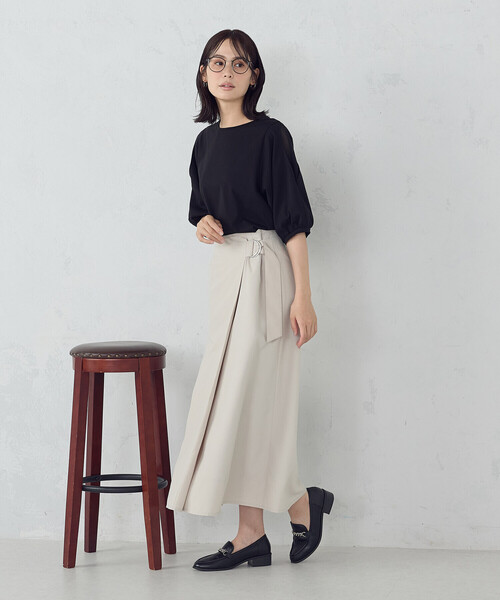 COMME CA ISM(コムサイズム)の「ボリュームスリーブ カットソー(Tシャツ/カットソー・レディース・ブラウン/ブラック・MEDIUM/LARGE)」の4枚目の写真