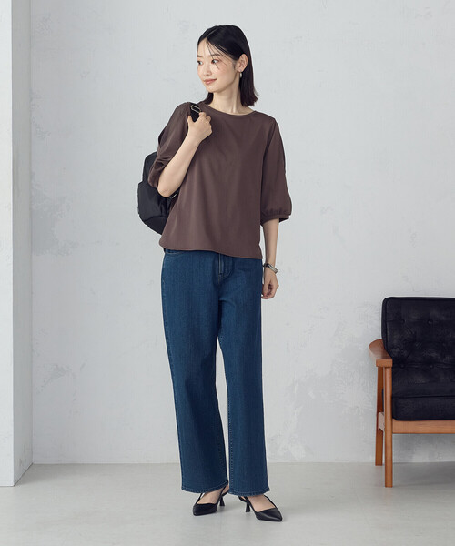 COMME CA ISM(コムサイズム)の「ボリュームスリーブ カットソー(Tシャツ/カットソー・レディース・ブラウン/ブラック・MEDIUM/LARGE)」の6枚目の写真