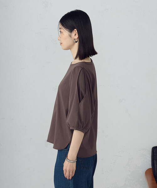 COMME CA ISM(コムサイズム)の「ボリュームスリーブ カットソー(Tシャツ/カットソー・レディース・ブラウン/ブラック・MEDIUM/LARGE)」の9枚目の写真