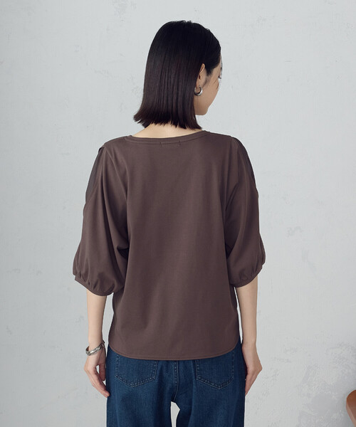 COMME CA ISM(コムサイズム)の「ボリュームスリーブ カットソー(Tシャツ/カットソー・レディース・ブラウン/ブラック・MEDIUM/LARGE)」の10枚目の写真
