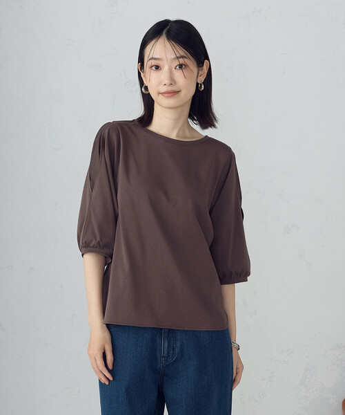 COMME CA ISM(コムサイズム)の「ボリュームスリーブ カットソー(Tシャツ/カットソー・レディース・ブラウン/ブラック・MEDIUM/LARGE)」の16枚目の写真