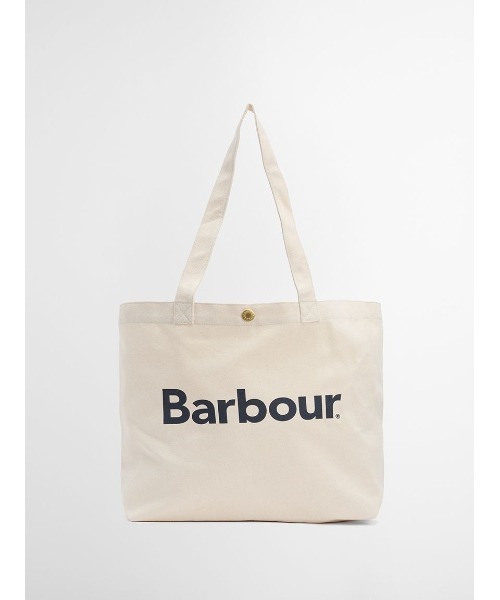Barbour(バブアー)の「ロゴ トートバッグ(トートバッグ・メンズ・ベージュ/グリーン・ONE SIZE)」の2枚目の写真