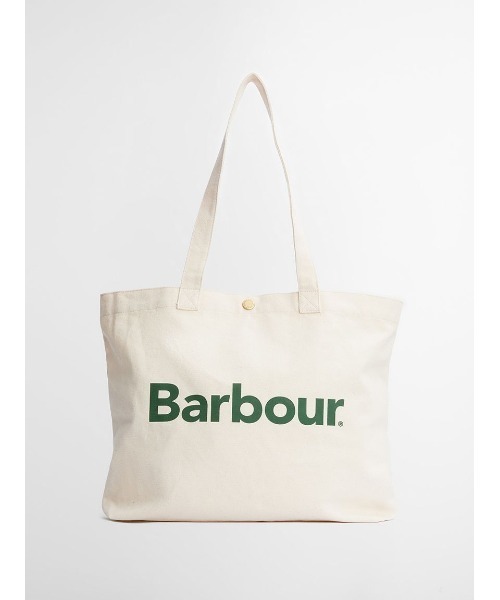 Barbour(バブアー)の「ロゴ トートバッグ(トートバッグ・メンズ・ベージュ/グリーン・ONE SIZE)」の1枚目の写真